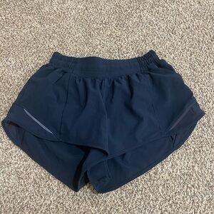 Navy Lululemon Hotty Hot Shorts